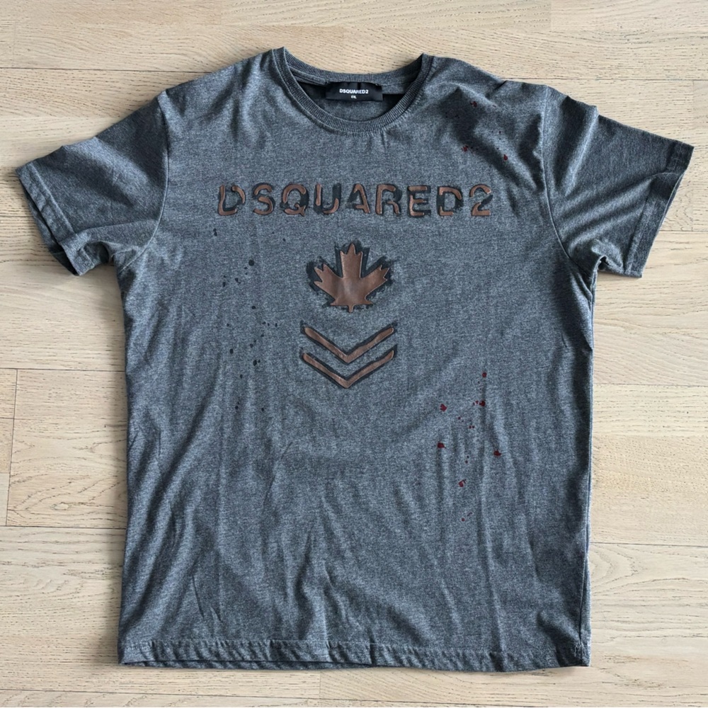 DSQUARED2 Charcoal T-Shirt with Copper Accents